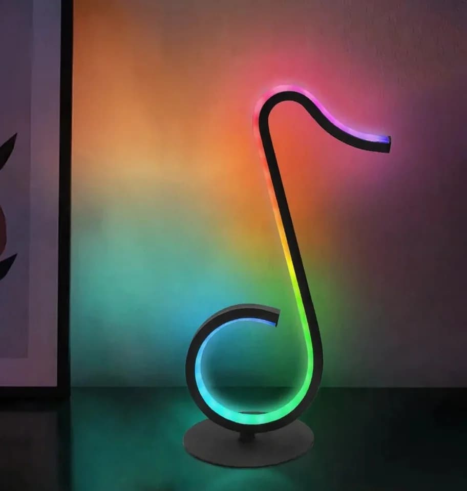 RGB Nuotti-tunnelmavalo, USB-pöytävalo kaukosäätimellä