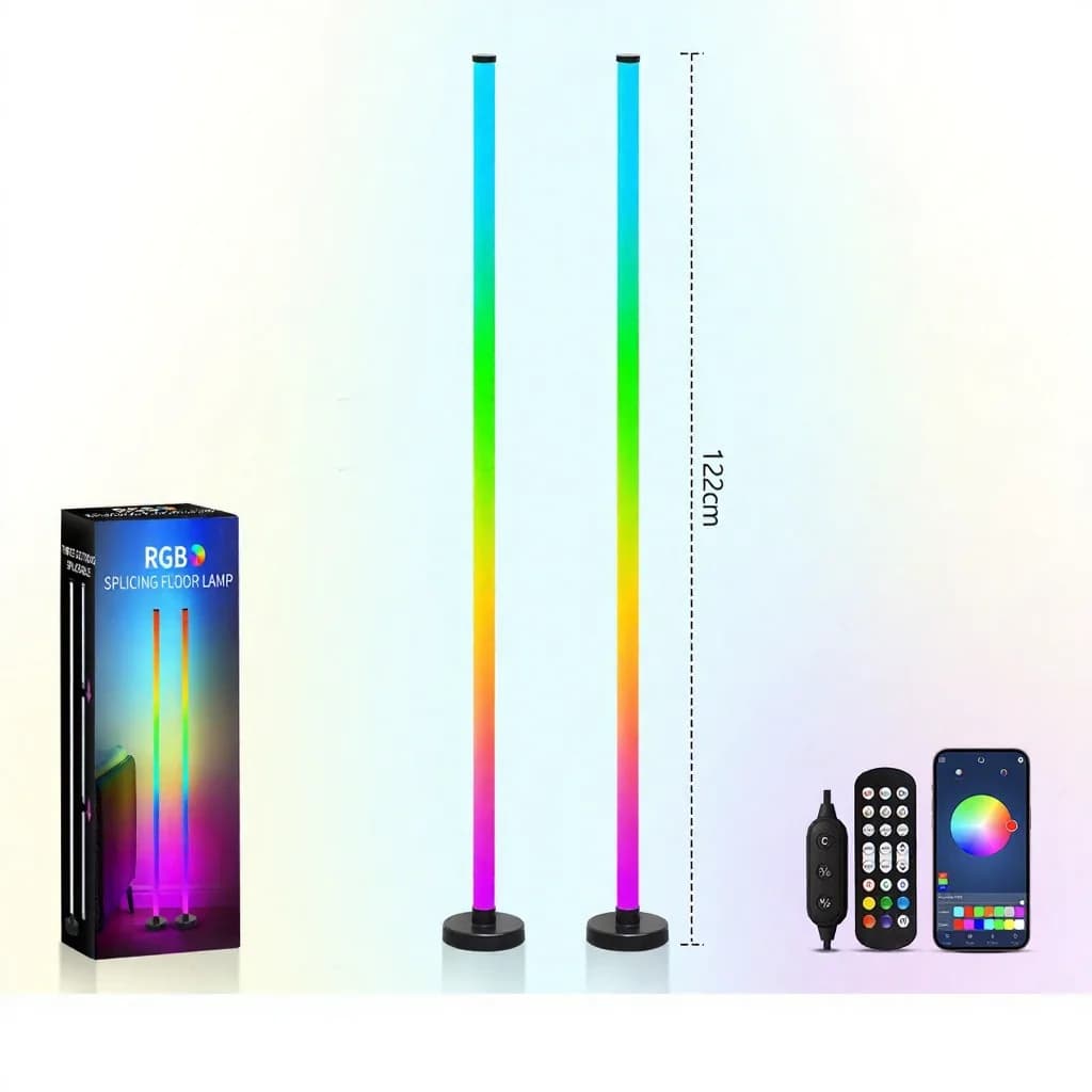 RGB-lattiavalaisin musiikkisynkronoinnilla, 360° hehku, sovellusohjaus pelaamiseen