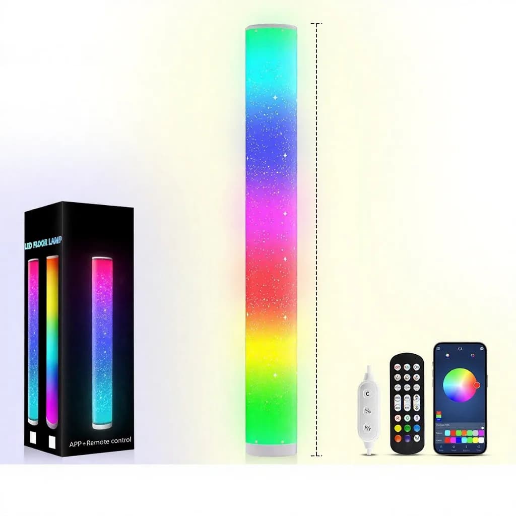 RGB LED-lattiavalaisin tähtikuviolla, kauko- ja sovellusohjauksella