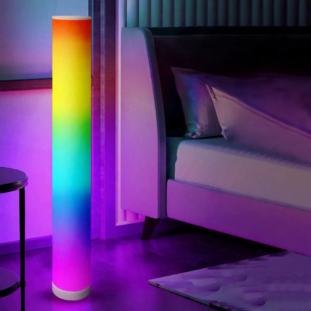 RGB-sylinterilattiavalaisin musiikkisynkronoinnilla ja kaukosäätimellä
