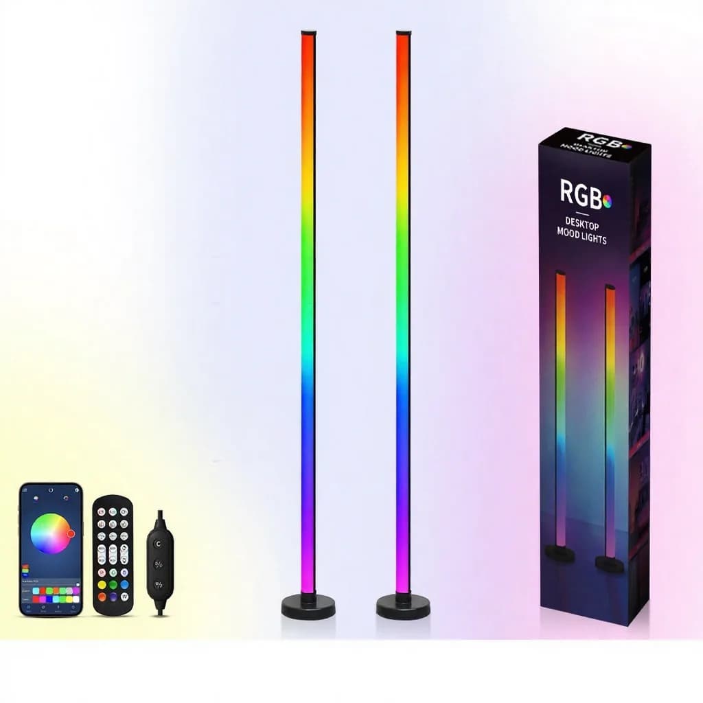 RGB-lattiavalaisin musiikkisynkronoinnilla, sovellus- ja kaukosäädinohjaus