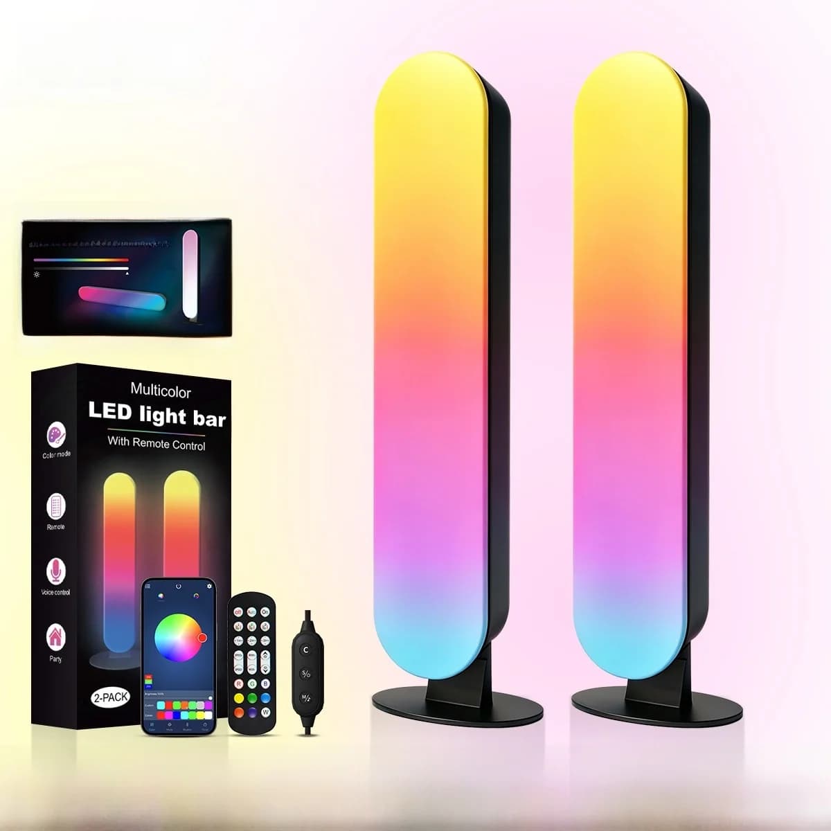 RGB LED-tunnelavalo Bluetooth-musiikkisynkronoinnilla ja sovellusohjauksella