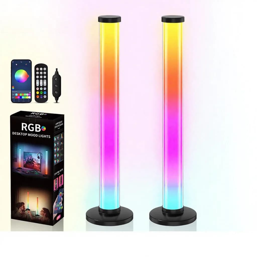 360 asteen RGB-äänireaktiivinen pöytälamppu sovellus- ja kaukosäädinohjauksella