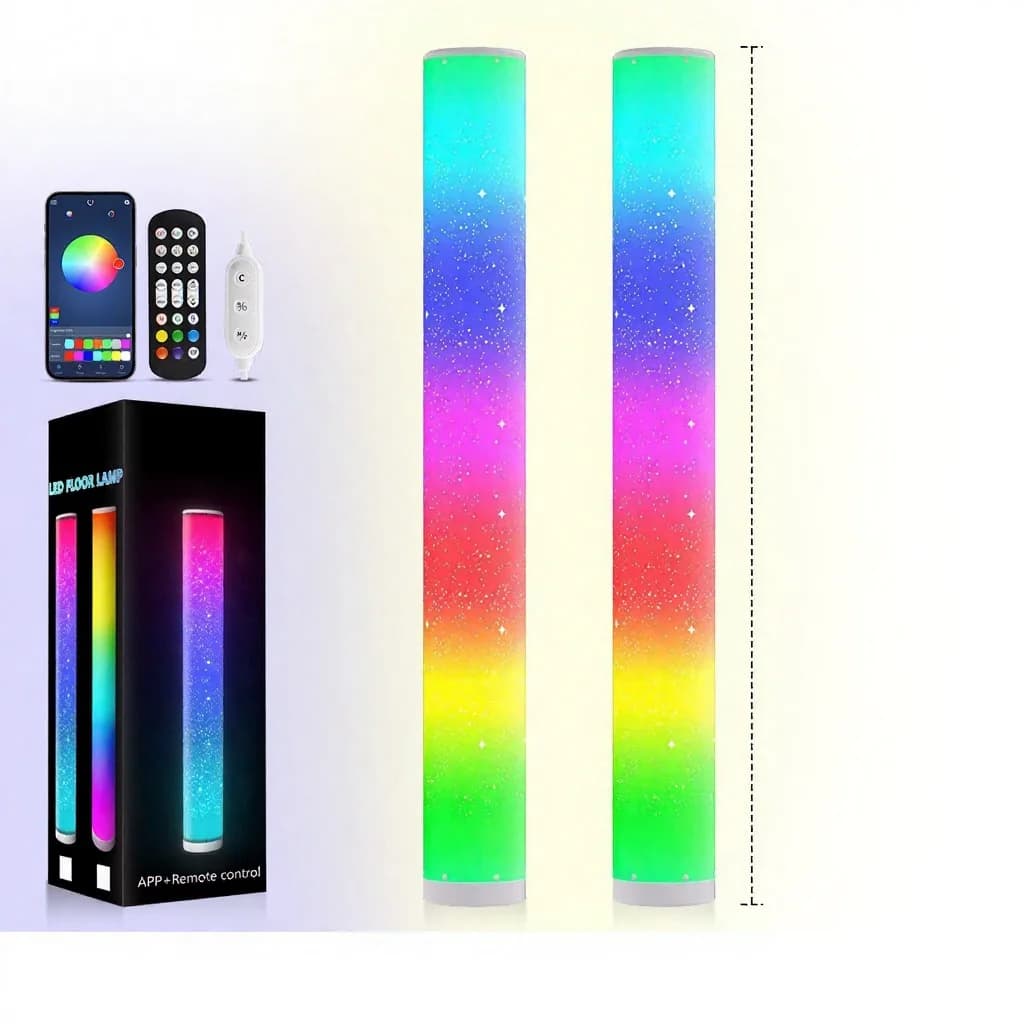 RGB LED-lattiavalaisin tähtiefektillä ja kaukosäätimellä