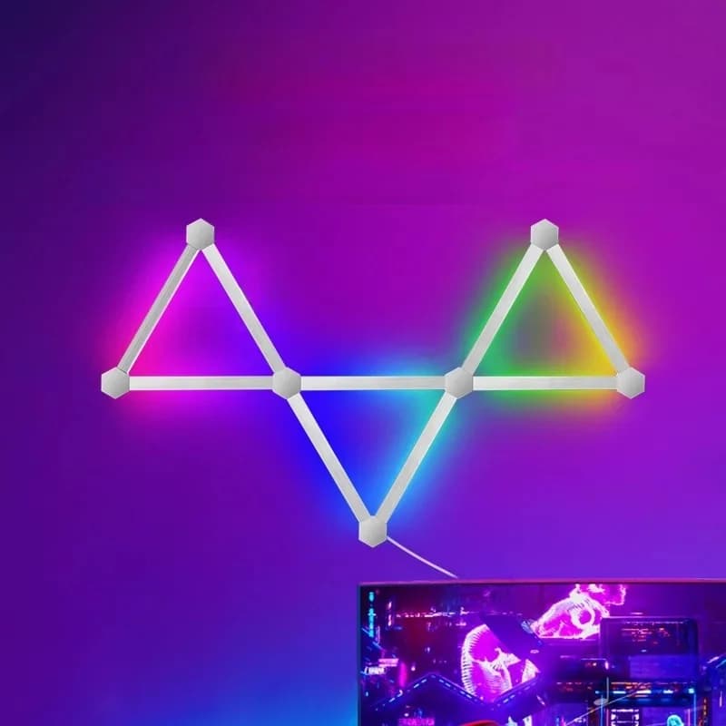 RGB-älykkäät yhdisteltävät LED-seinävalot sovellusohjauksella ja musiikkisynkronoinnilla