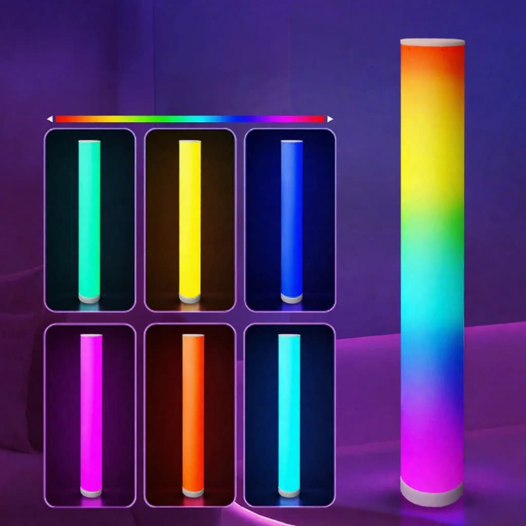 RGB-sylinterilattiavalaisin musiikkisynkronoinnilla ja kaukosäätimellä
