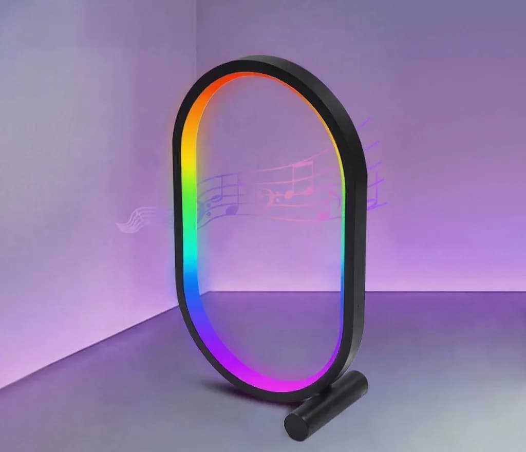 RGB-musiikkisynkronoitu pöytävalo sovellusohjauksella ja äänireaktiivisilla valoilla