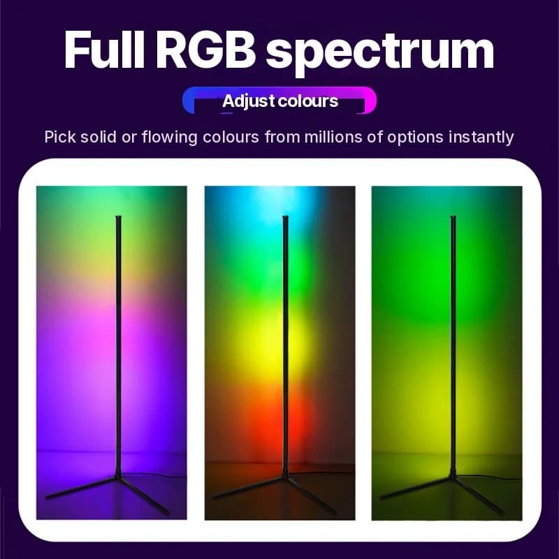 RGB-lattialamppu musiikkisynkronoinnilla, kauko- ja sovellusohjauksella