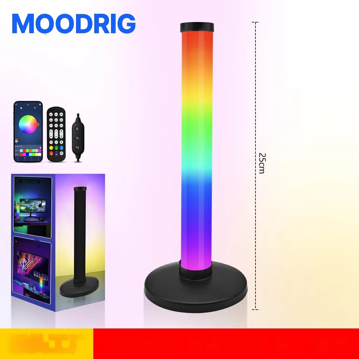 RGB-äänireaktiivinen tunnelmavalo työpöytäpelaamiseen