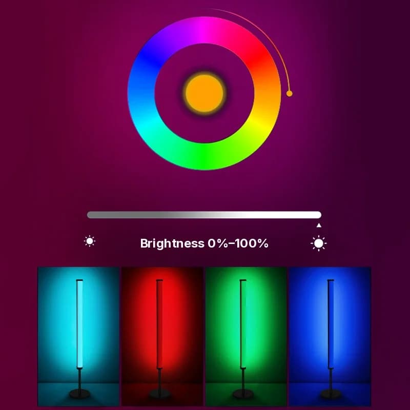 RGB LED-pöytävalaisin musiikkisynkronoinnilla ja sovellusohjauksella
