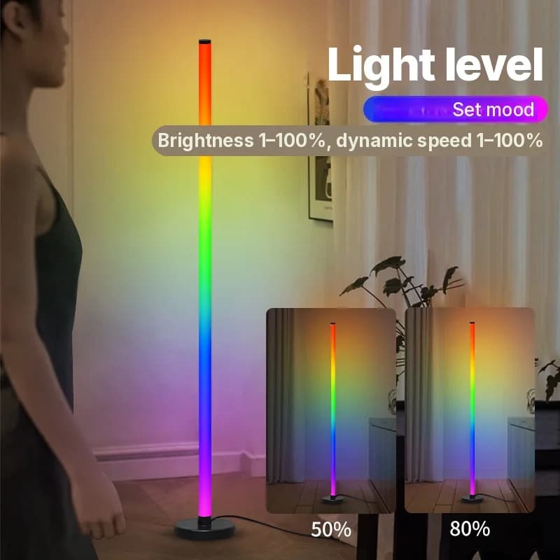 RGB-modulaarilattiavalaisin musiikkisynkronoinnilla ja sovellusohjauksella