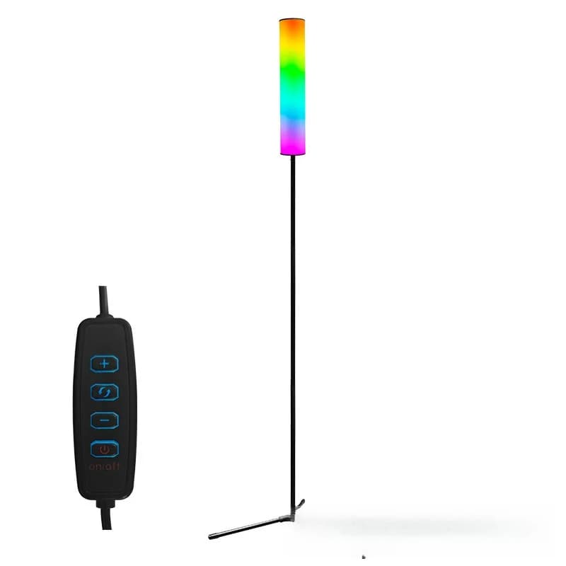 RGB LED-kolmijalkalattiavalaisin kaukosäätimellä makuuhuoneeseen ja olohuoneeseen