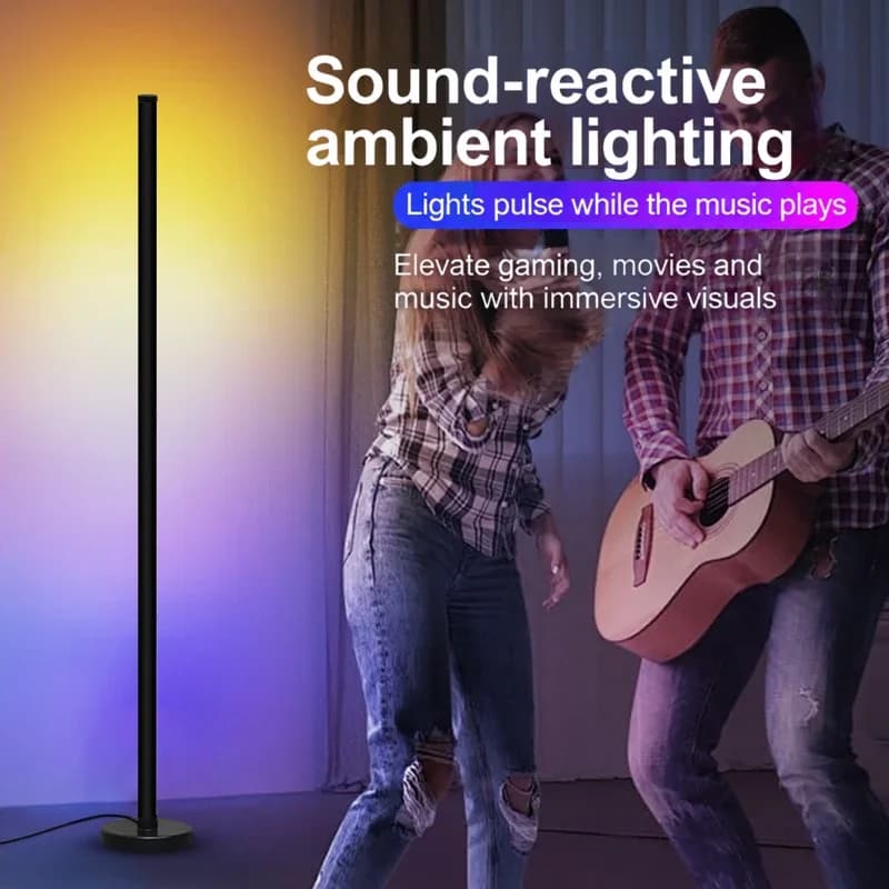RGB-modulaarilattiavalaisin musiikkisynkronoinnilla ja sovellusohjauksella