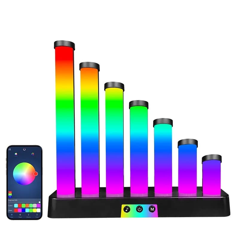 RGB-äänireaktiivinen LED-pöytälamppu sovellusohjauksella