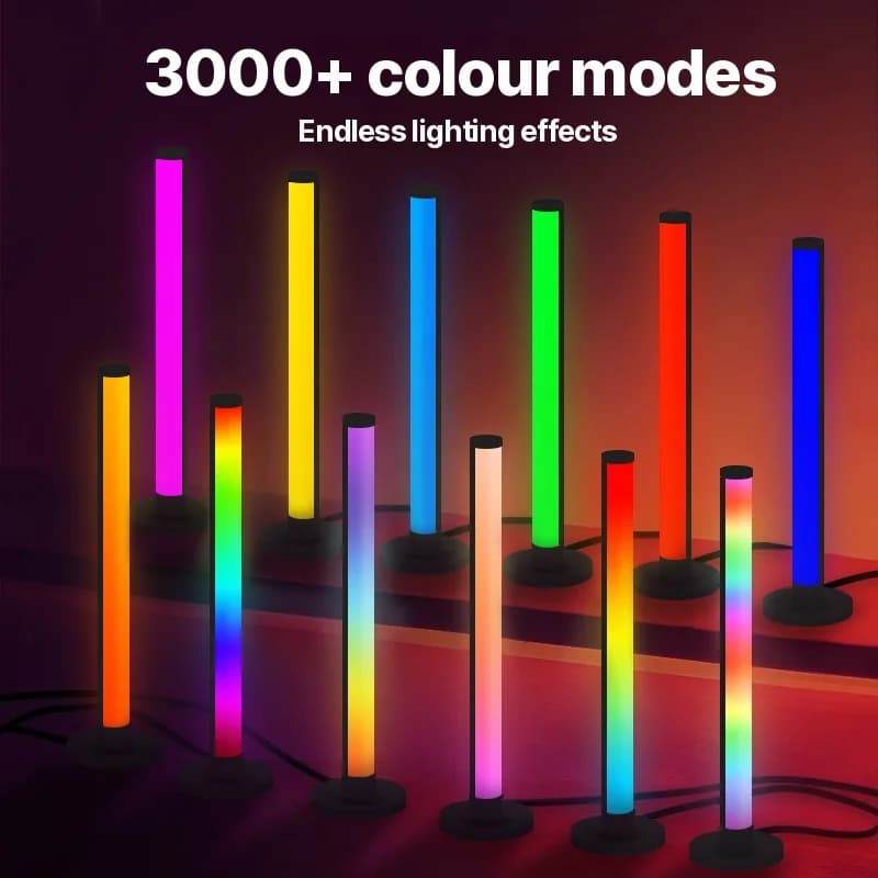 RGB LED-pöytälamppu ääniohjauksella ja sovelluksella