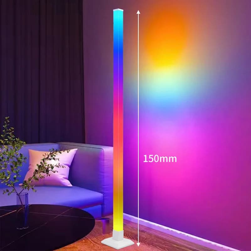 Älykäs RGB-lattiavalaisin musiikkisynkronoinnilla ja sovellusohjatulla LED-valolla