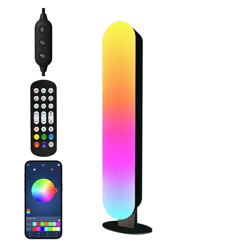 RGB LED-pöytälamppu ääniohjauksella ja sovelluksella
